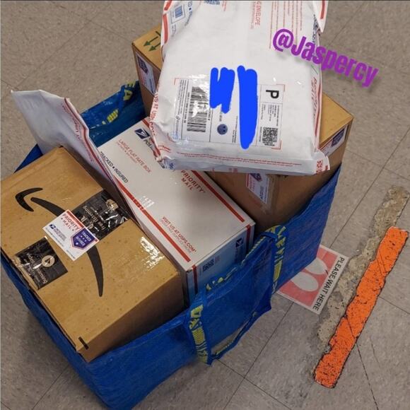 IKEA FRAKTA Five (5) Large Blue Reusable Shopping Bag Laundry Tote Eco Friendly - Picture 4 of 12